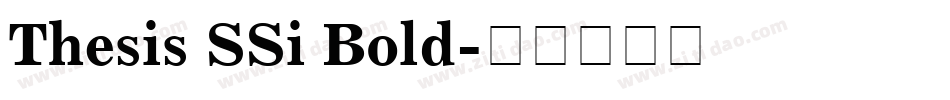 Thesis SSi Bold字体转换